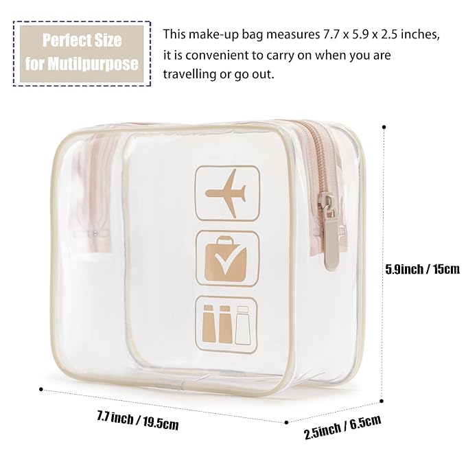 MODENGKONGJIAN TSA Approved Toiletry Bag, Carry on Airport Airline Compliant Bag - Image 3