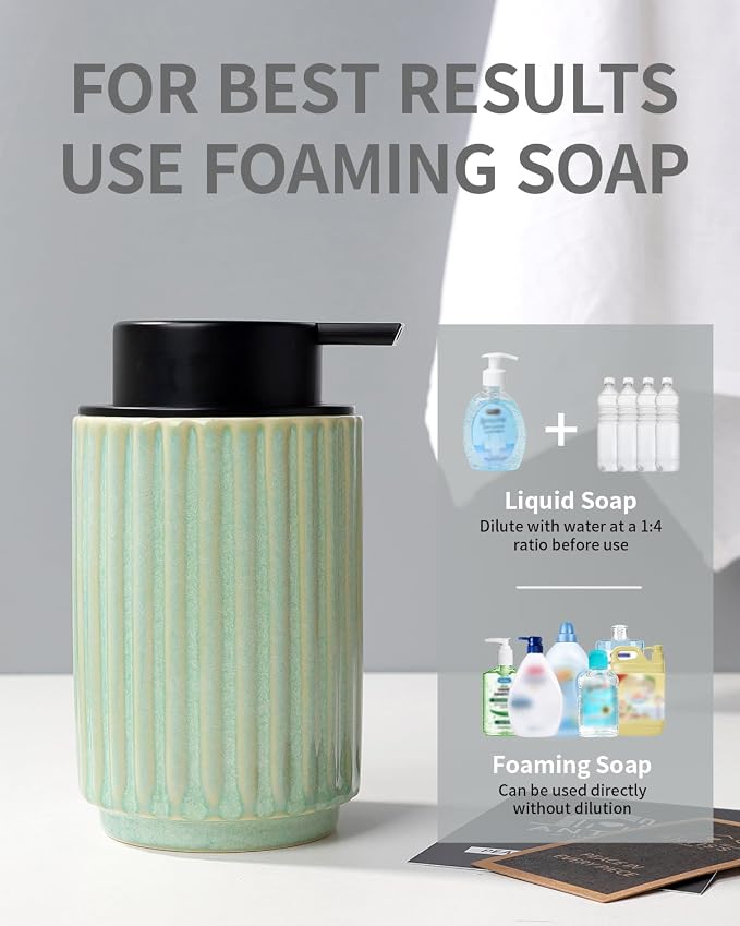 Foaming Soap Dispenser, 10.5OZ Lotion Dispenser, Foaming Dish Soap Dispenser - Image 5