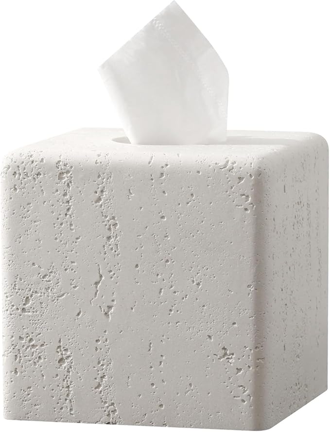 Tissue Box Cover Square, Resin Facial Tissue Holder Covers Toilet Paper Holder by Haocoott