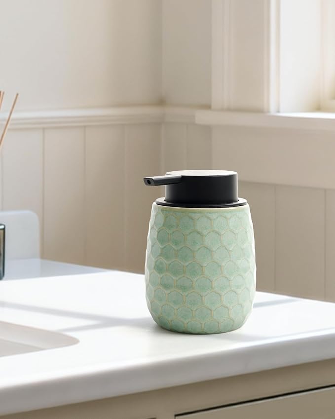 Soap Dispenser, 12 OZ Ceramic Liquid Hand Soap Dispenser - Image 6