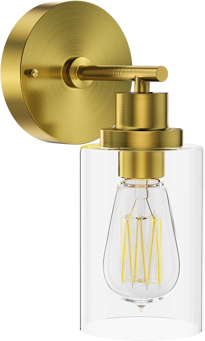 GORDNWE 1-Light Bathroom Wall Sconce, Brushed Gold Vanity Light, Modern Wall by GORDNWE