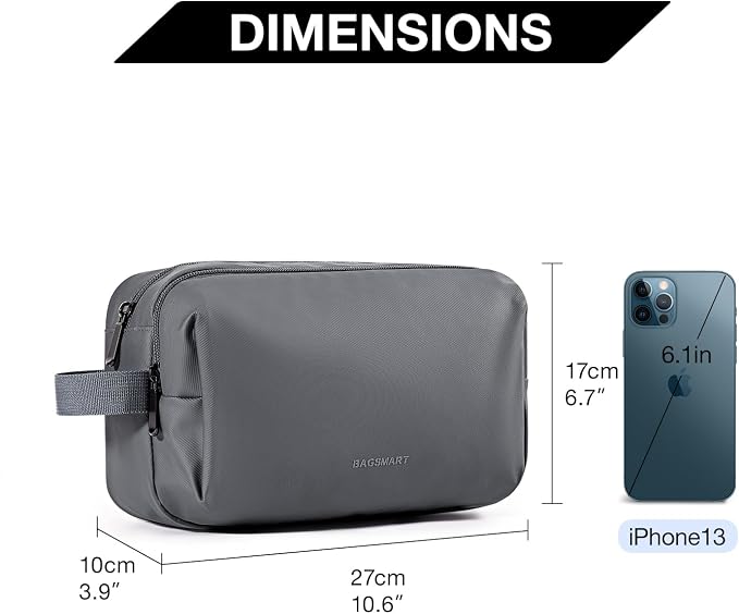 BAGSMART Toiletry Bag for Men, Travel Toiletry Organizer Dopp Kit - Image 5