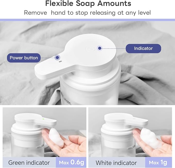 Automatic Soap Dispenser Touchless, Rechargeable Foam Hand Soap Dispenser - Image 3