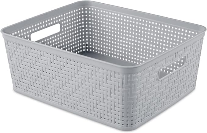 Sterilite 6-Pack Short Basket, Woven Plastic Storage Baskets - Image 8