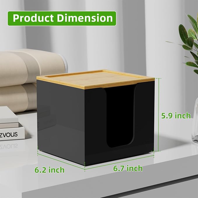 VITVITI Disposable Face Towel Holder Box, Acrylic Facial Towel Container - Image 6