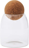 1 Pack 5.5 In Glass Storage Container, Ball Cork Jar Decorative Organizer by Unknown