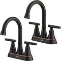 Bathroom Faucets for Sink 3 Hole, Hurran 4 inch Oil Rubbed Bronze Bathroom Sink by Hurran