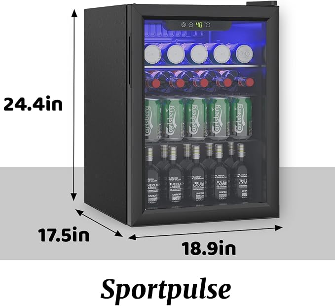 Compact Beverage Refrigerator, 2.6Cu.Ft/95 Can Mini Fridge - Image 3