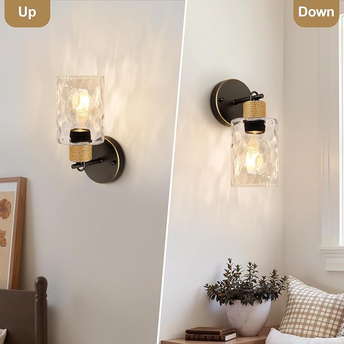 Set of 2 Wall Sconces for Bathroom, Coastal Modern Vanity Lights - Image 4