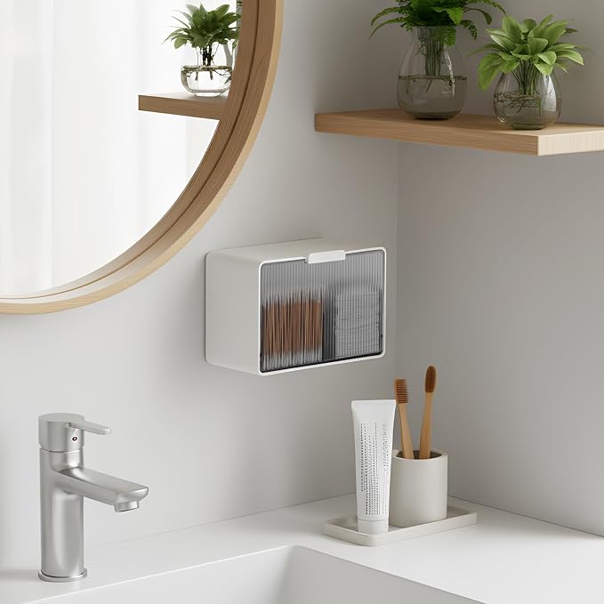 Qtip Holder, Wall Mount Qtip Holder Organizer - Image 4
