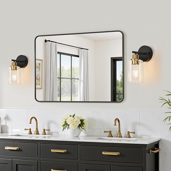Set of 2 Wall Sconces for Bathroom, Bathroom Wall Lamp for Mirror Kitchen - Image 6