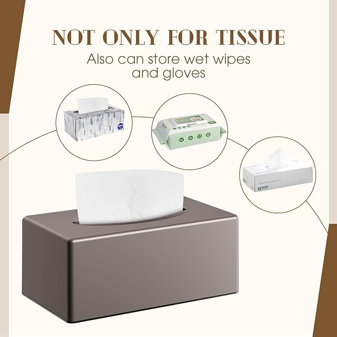 Tissue Box Cover, Rectangular Facial Tissue Holder - Image 5