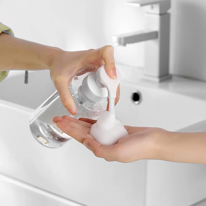 UUJOLY Foaming Soap Dispenser, 17 OZ Refillable Plastic Soap Pump Bottle - Image 2
