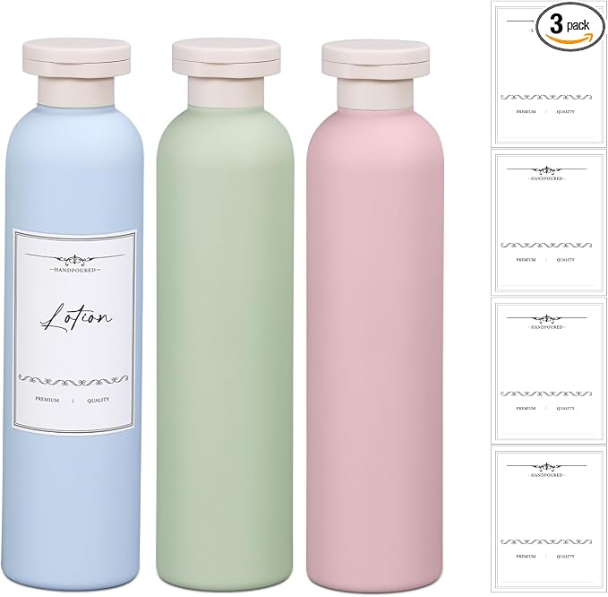 Travel Shampoo Bottle, Empty Plastic Squeeze Bottles 8.8oz by UMETASS