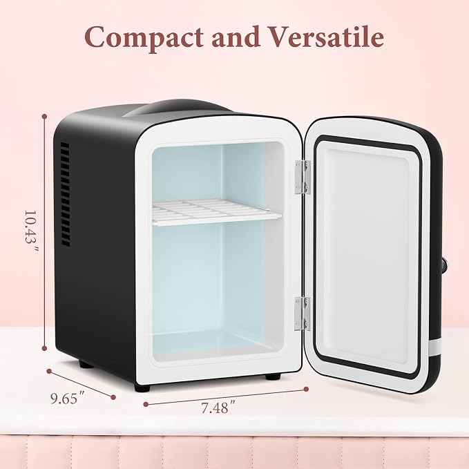 Xbeauty Retro Mini Fridge, Compact Refrigerator - Image 7