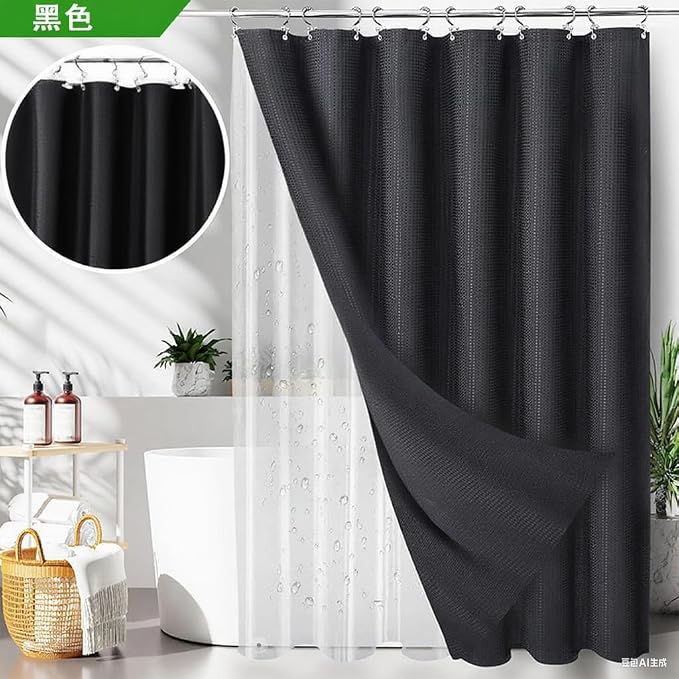 Black Bathroom Set, Trash Can, Toothbrush Holder, Soap Dispensers, Toothbrush - Image 3