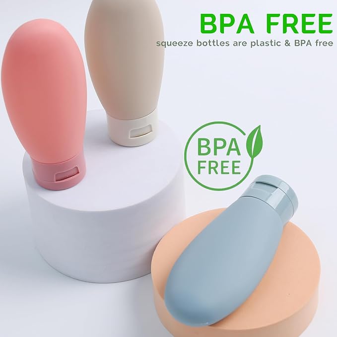 20 Pack Travel Bottles Set for Toiletries, TSA Approved Leak Proof Travel Size - Image 3