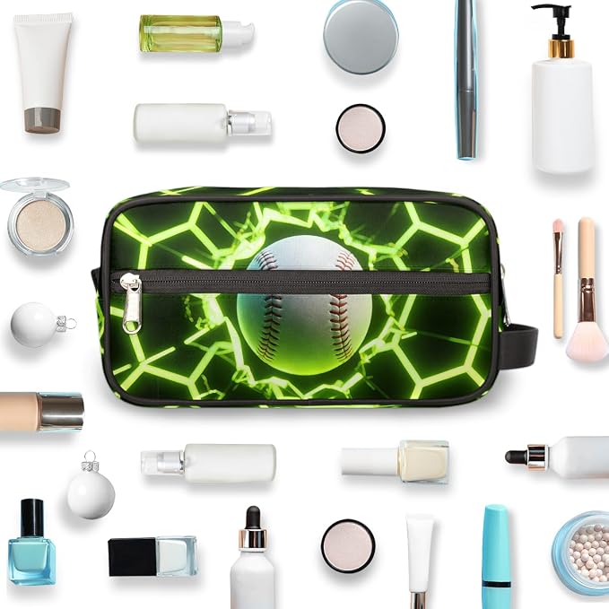 Futuristic Style Baseball Toiletry Bag - Image 5