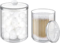 2 Pack Cotton Swab Holder, Transparent Acrylic Organizer by YOLCAR