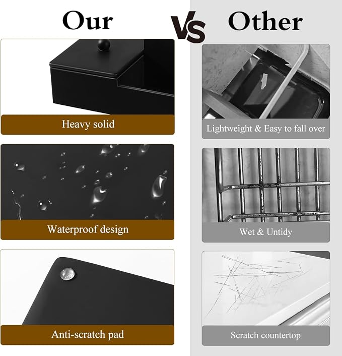 Luxspire Bathroom Counter Organizer, Marble Toothbrush Holder - Image 3