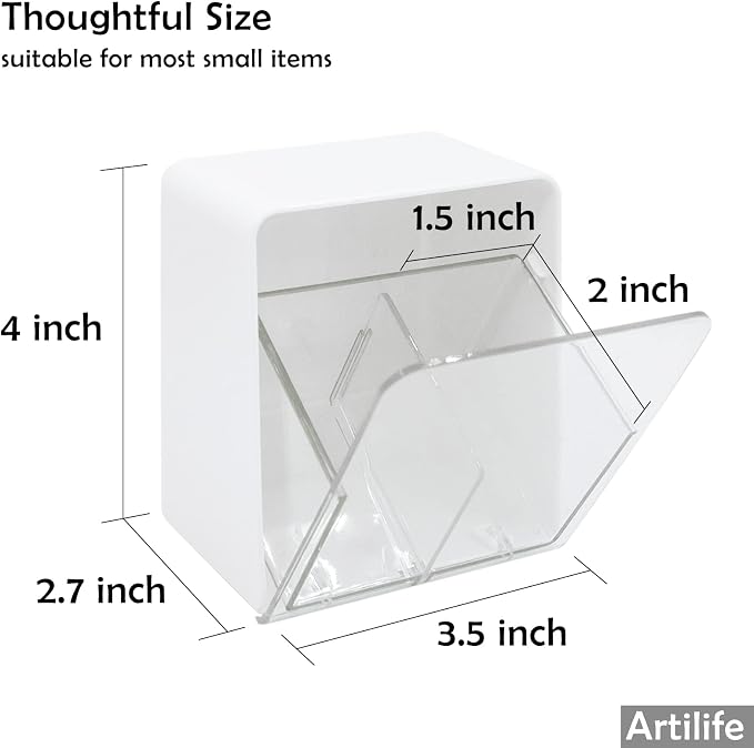 Artilife Bathroom Qtip Holder Canisters, Vanity Countertop Storage Organizer - Image 2