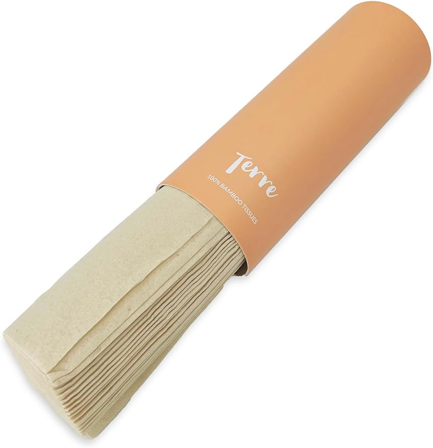 Terre Bamboo Car Tissue Refills, Unbleached, 8 Pack, FSC-Certified, Facial - Image 2