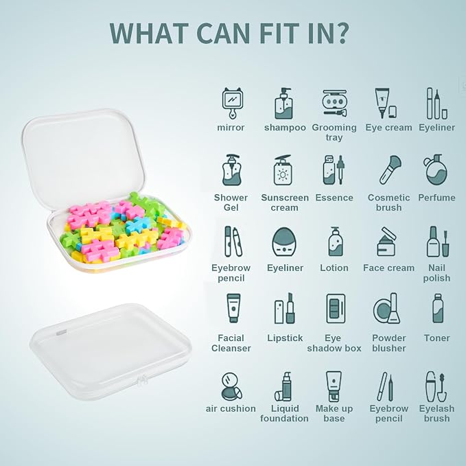 Hard Sided Clear Zipper Case for Storage- Professional-Grade Plastic Clear - Image 5