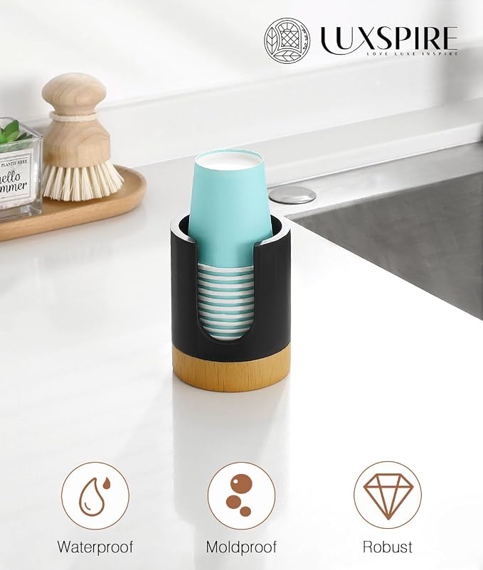 Luxspire Bathroom Cup Dispenser, 3oz Dixie Cup Dispenser, Guest Bathroom - Image 2