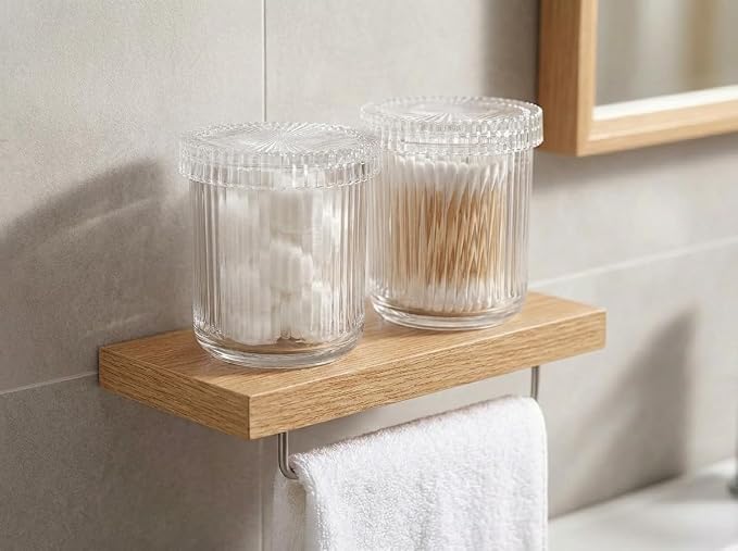SheeChung 4-Pack Ribbed Glass Apothecary Jars - Image 8