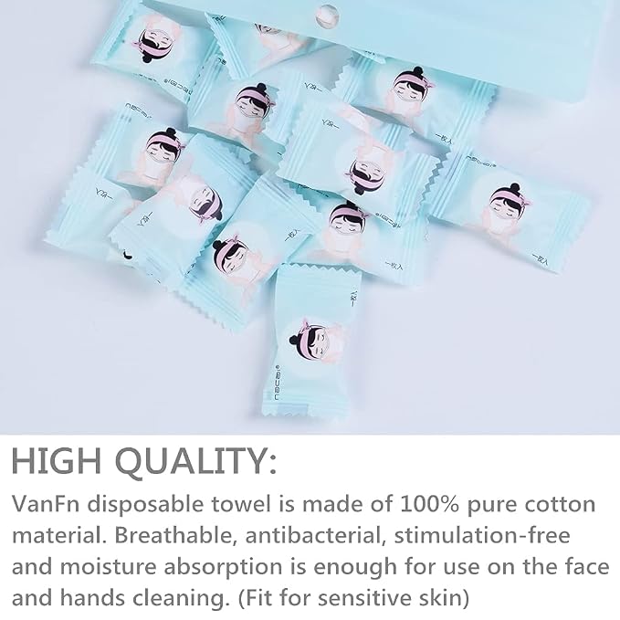 VanFn Disposable Towel, Compressed Towel, Mini Disposable Compressed Washcloth - Image 2