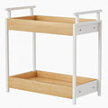 KLM Countertop Coffee Station Organizer, 2 Tier Wooden Shelf by KLM