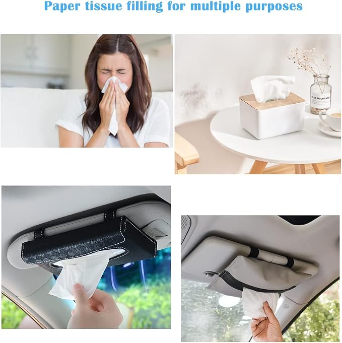 Car Tissue Refill, 9 Packs Car Visor Tissue Holder Refills, Car sunshade tissue - Image 2
