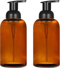 2 Pack Amber Glass Jar Soap Dispenser by Unknown