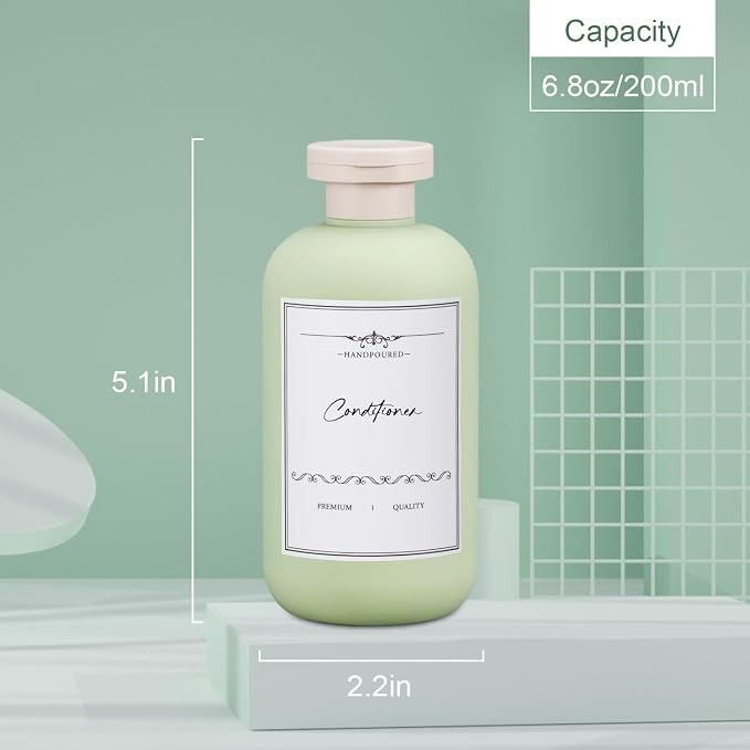 3 PACK Travel Shampoo Bottle, Empty Plastic Squeeze Bottles 6.8oz - Image 4