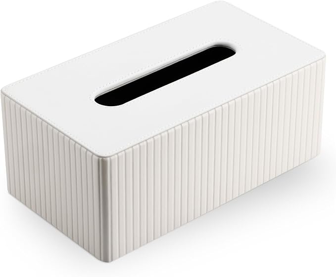 KINGFOM PU Leather Tissue Box Cover Rectangular Tissue Box Holder - Image 2