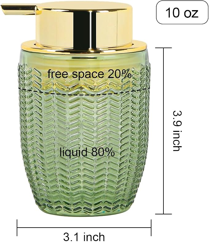 Green Foaming Soap Dispenser, Glass Foam Hand Soap Dispenser - Image 7