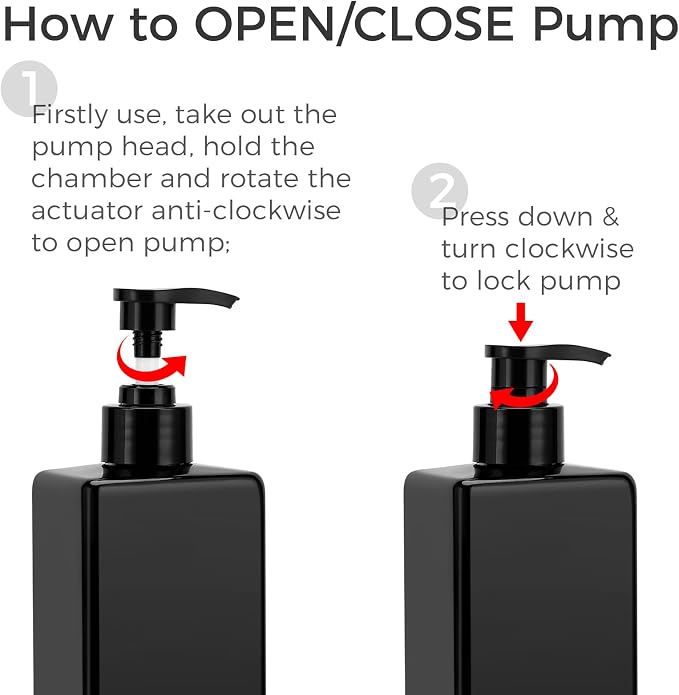 Suream Shampoo and Conditioner Dispenser Set, Plastic Refillable Dispenser - Image 5