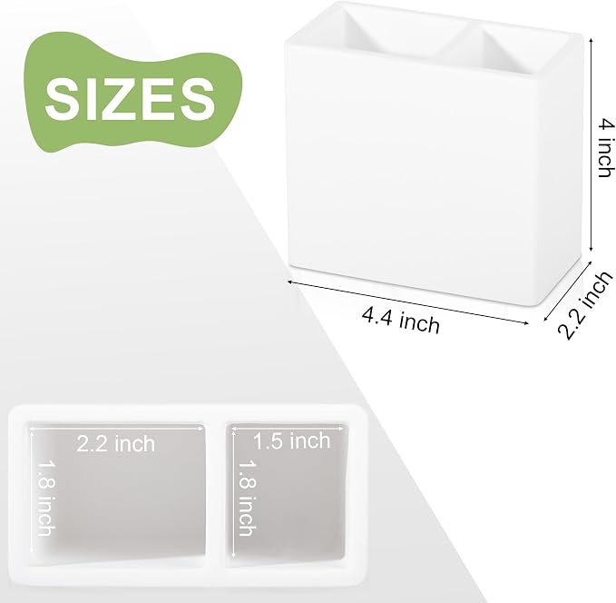 Diatomite Toothbrush Holder 2 Slots Tooth Brush Holder - Image 5