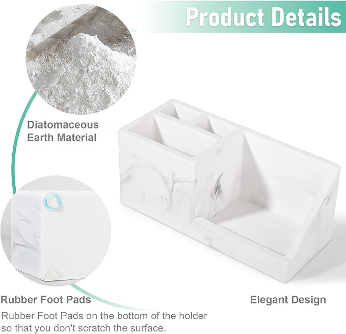 Diatomite Toothbrush Holders for Bathrooms, Quick Dry Electric Tooth Brush and - Image 5