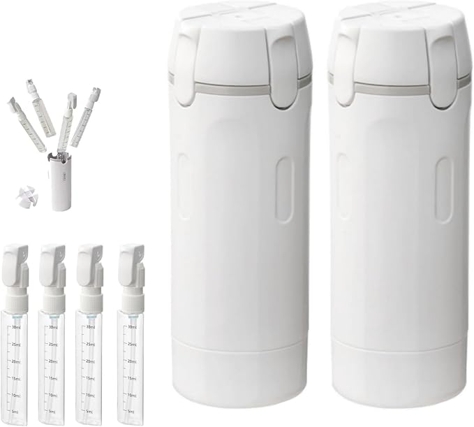 HISKI 4 in 1 Travel Bottles for Toiletries, Portable Travel Toiletries Bottle by HISKI