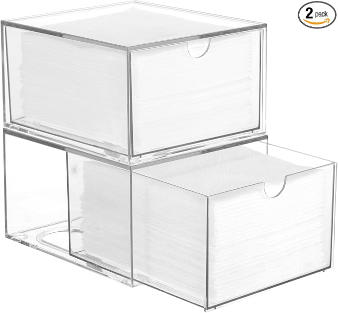 Rainmae 2 Pack Disposable Face Towel Holder, Face Towel Storage Box, Stackable by Rainmae