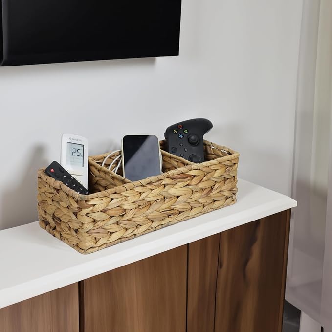 Water Hyacinth Basket for Toilet Paper, Wicker Baskets for Storage Bathroom - Image 7