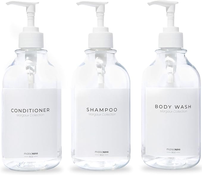 MaisoNovo Refillable Shampoo and Conditioner Bottles by MaisoNovo-TheArtofSustainableLiving