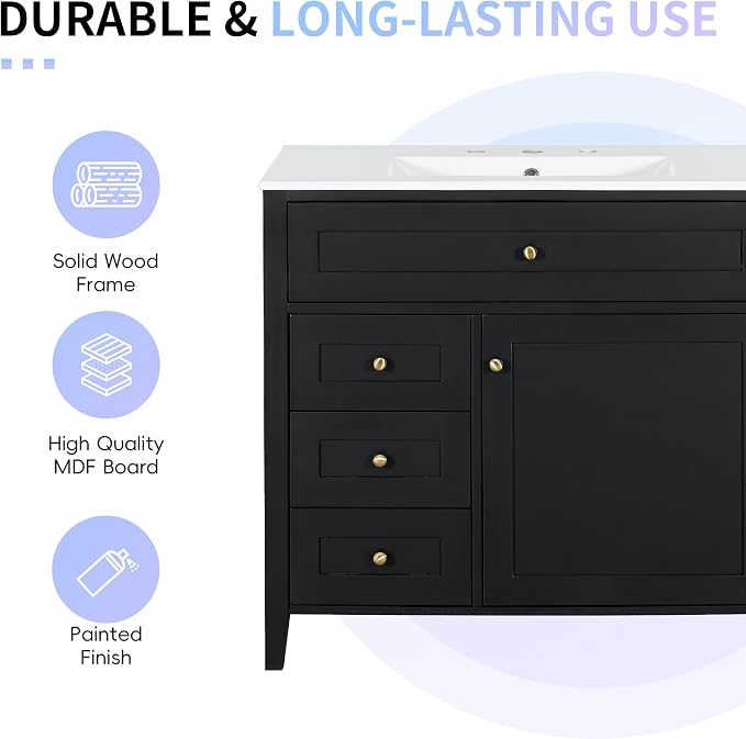 Harper & Bright Designs 36" Bathroom Vanity - Image 8