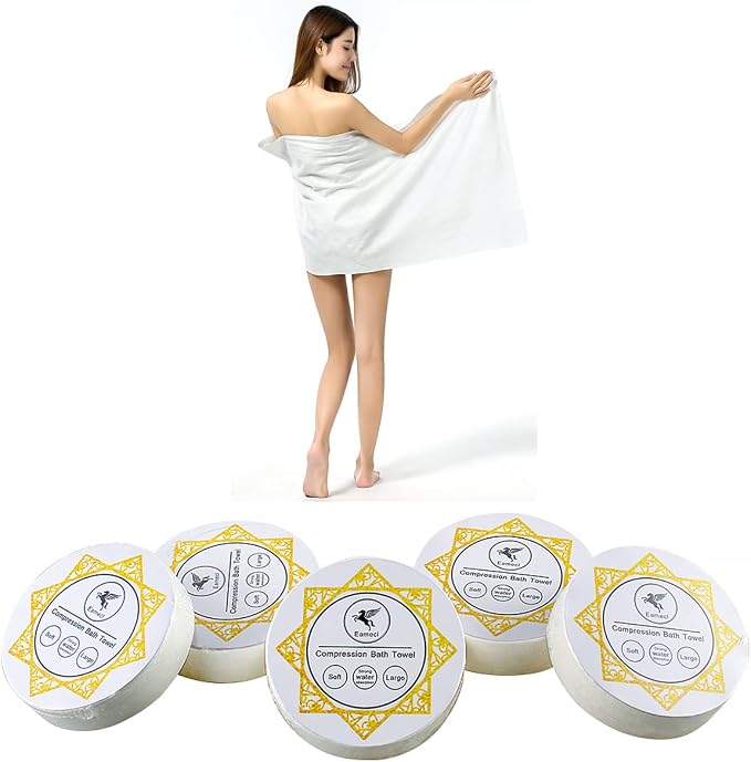 Compressed Towel Tablets Travel Towels Disposable Large Reusable 55x28 Inch by Eamecl