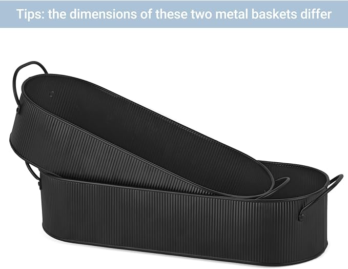 Mkono Metal Storage Basket for Toilet Tank Top Bathroom Decor, Galvanized Tray - Image 8