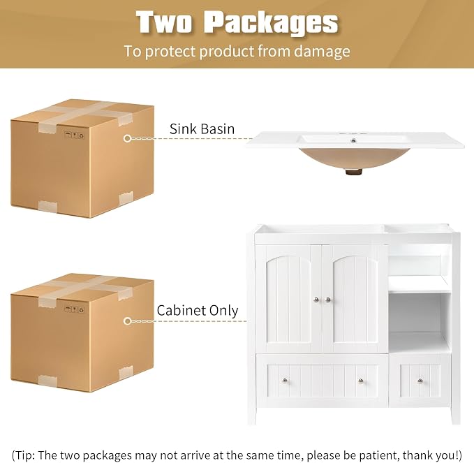 VINGLI 36" Modern Bathroom Vanity - Image 9