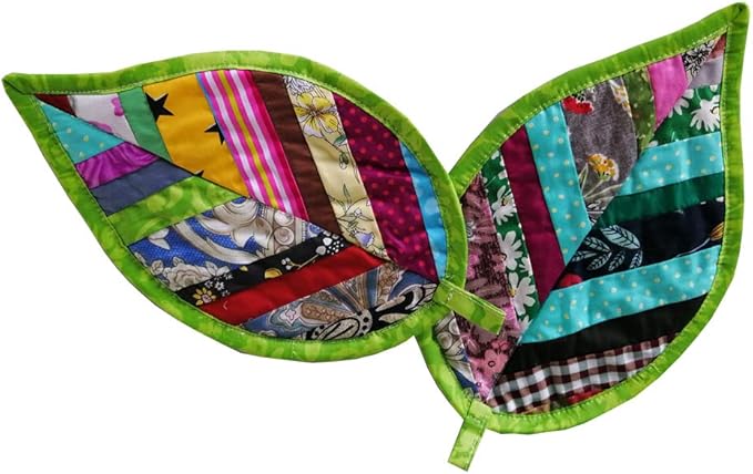 Leaves Pot Holders for Kitchen hot Pads 100% Cotton Set of 2 Heat Resistant for by newamishquilt