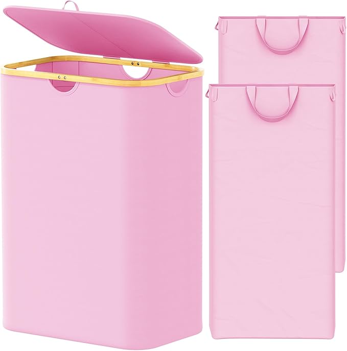 SpaceAid Double Laundry Hamper 2 Section by SpaceAid