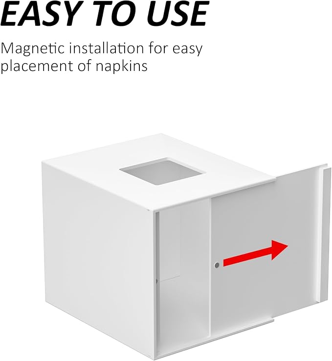 White Acrylic Tissue Box Cover - Image 4